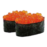 Gunkan ikura de huevas salmón